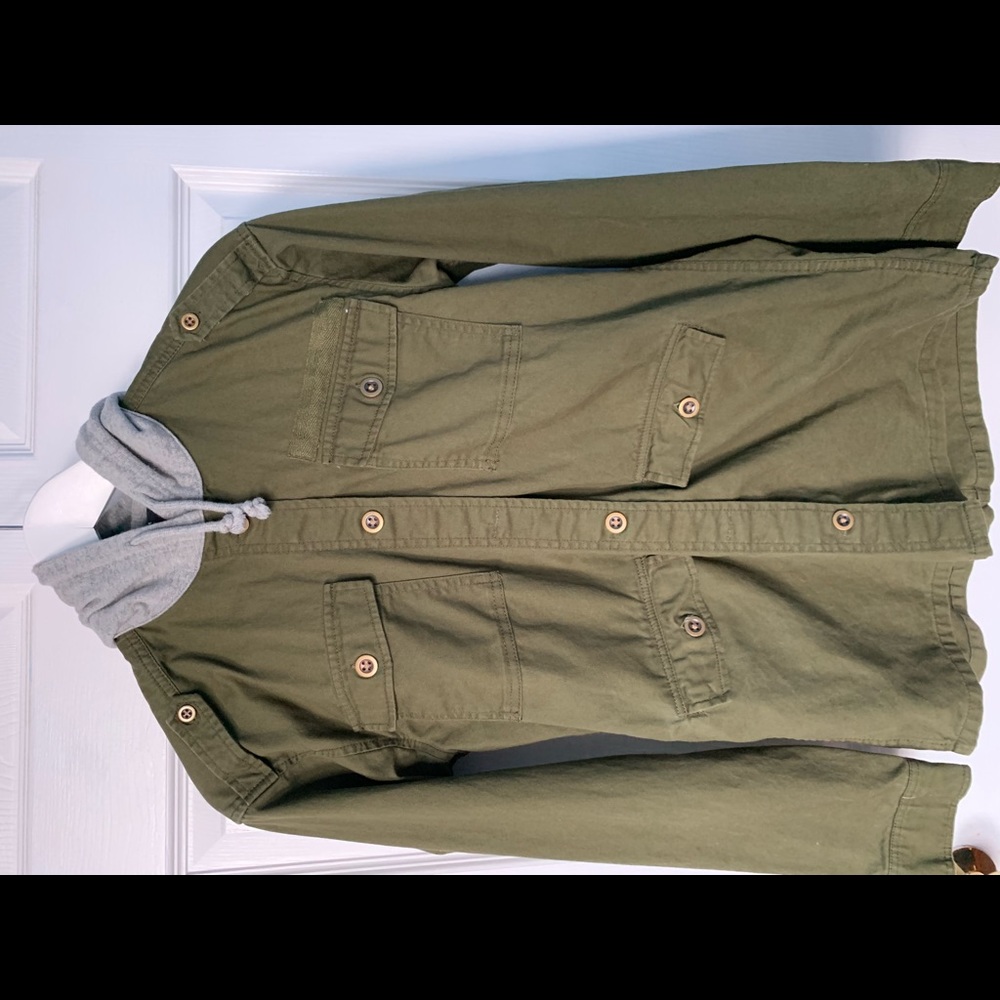 H&M Divided Military Jacket w/ Grey Hood